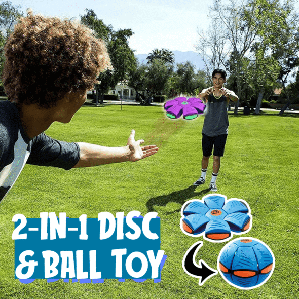 2-in-1 UFO Flying Throw Disc Ball – Transformable Frisbee & Ball for Kids