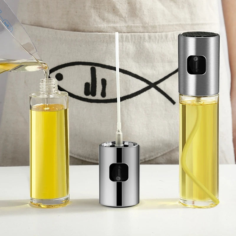 100ML Glass Olive Oil Sprayer – Refillable Cooking Spray Bottle for Kitchen