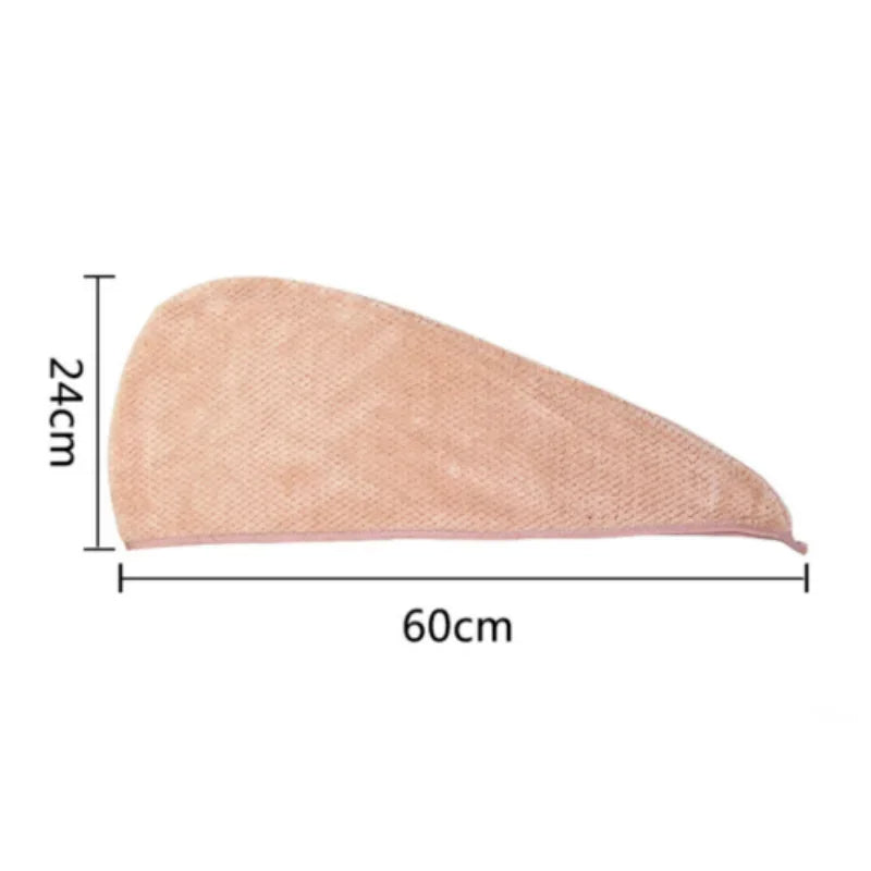 Microfiber Hair Drying Towel Cap for Women – Quick Dry Turban