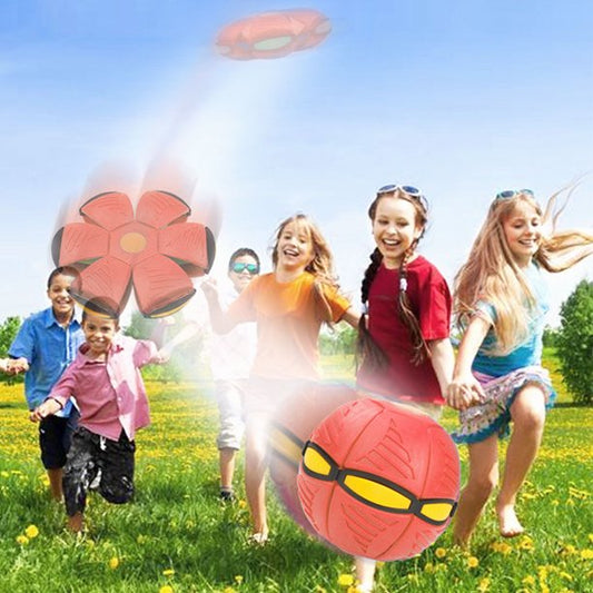 2-in-1 UFO Flying Throw Disc Ball – Transformable Frisbee & Ball for Kids