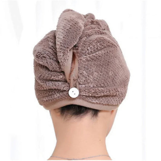 Microfiber Hair Drying Towel Cap for Women – Quick Dry Turban