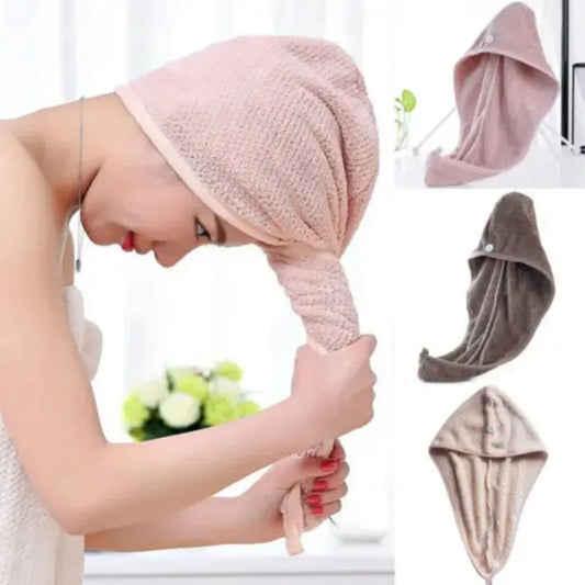 Quick dry hair wrap turban for wet hair